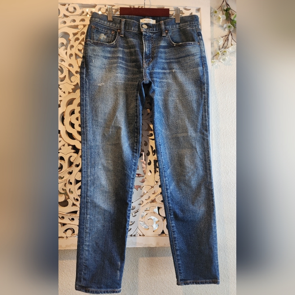 MOUSSY VINTAGE DISTRESS RIDIG SUNDANCE SKINNY CROPPED JEANS SZ 28 - Picture 5 of 16